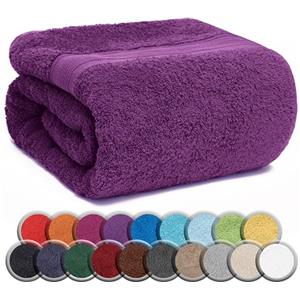NatureMark - Confezione da 1 Asciugamani Sauna, Qualità Premium, 80 x 200 cm, 100% Cotone, Viola