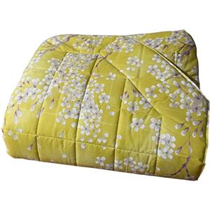 Fazzini copriletto quilt mezza stagione due piazze in Percalle di cotone art. Kimono (Giallo 8)