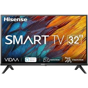 Hisense 32 LCD HD Ready 2023 32A4K, Smart TV VIDAA U6, Compabilità Alexa, Tuner DVB-T2/S2 HEVC 10