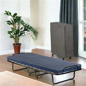Talamo Italia Letto Pieghevole ADA, Brandina con Rete 12 doghe, Materasso Incluso, Lettino salvaspazio, 100% Made in Italy, 80x190h37 cm, Cover Inclusa