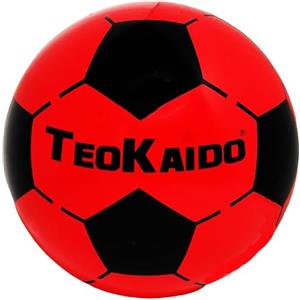 CUCUBA Pallone di Gomma Da Acqua Volley Pallamano Pallanuoto da Allenamento o Partita Diametro 22,5 cm Rosso Nero Size 5 - Peso 130 grammi