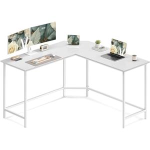 VASAGLE Scrivania per Computer a Forma di L, 140 x 140 x 76 cm, Scrivania ad Angolo, per Ufficio Studio, Bianco Acero LWD073W01V1