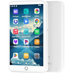 Fanvace Lettore MP3 da 96GB con Bluetooth e WiFi, Android 13 MP3 MP4 Player con touchscreen da 4" e altoparlante, 3GB RAM e 32GB ROM, Spotify Music Player con Audible, Amazon Music