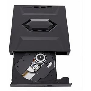 Zisemeil Unità DVD Esterna USB 3.0 Tipo C Masterizzatore CD DVD RW Portatile, con Hub USB, per Laptop Desktop