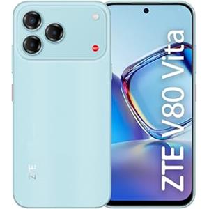 ZTE V80 Vita Smartphone 4G, 14GB (4+10), memoria 256GB, Display 6,75" High-res 120Hz con Live Island 2.0, Tripla Fotocamera 50MP, Fotocamera frontale 16MP, Android 16, Batteria 5000mAh - Turchese