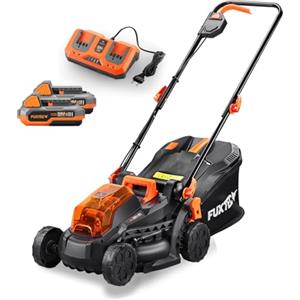 Fuxtec Tagliaerba Tosaerba a batteria 2x20V (40V) FUXTEC FX-E1RM20 SET con 2 batterie e caricatore - larghezza di taglio di 33cm /sacco raccoglierba 35L