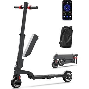 HX X6 Monopattino Elettrico Adulto triplo Pieghevole,Scooter elettrico portatile a zaino,Batteria Rimovibile,350W,25km/h,20-40KM,Display LCD,APP,Doppio Freno,Ruota piena da 5.5'',3 velocità