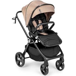 Kidnort Isbjörn Passeggino Leggero Reversibile Pieghevole fino a 22 kg con Seduta Fronte Mamma e Strada Schienale Reclinabile Ruote Grandi Ammortizzate Cintura a 5 Punti Accessori Inclusi Beige