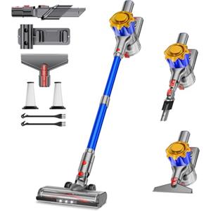 Tdyon Aspirapolvere Senza Fili 40Kpa&450W, 50Mins Scopa Elettrica Senza Aspirapolvere Senza Fili Potente (Blu)