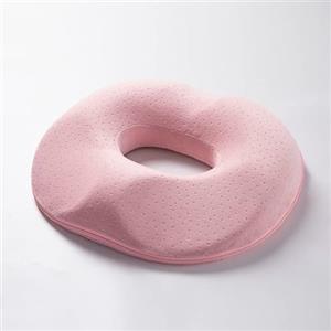 Surwin Velluto Cuscino Antidecubito Ciambella per Sedersi, Cuscino Ergonomico Sedia Ufficio Cuscino Memory Foam Sedia per Gravidanza, maternità, Emorroidi, Anziani, Guidatore (42cm,Rosa Velluto)