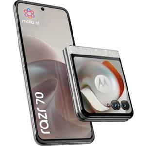 Motorola Razr 70 5G (XT2657-1) 256 GB di memoria + 8 GB di RAM 6,9 Android 16 senza SIM sbloccato di fabbrica Dual SIM (Nano SIM + eSIM) Flip Smartphone (PANTONE Bright White)