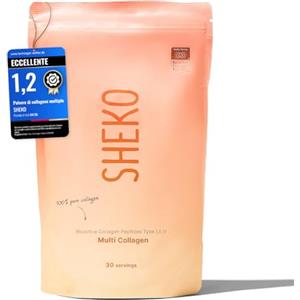 SHEKO Collagene Idrolizzato in Polvere - Bovino Tipo 1, 2 e 3-450 g