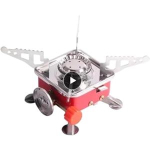 SMTYXS 1/2 Pezzi Bruciatore da Campeggio Turistico Stufa A Gas di Grande Potenza Pentole Forno Portatile Picnic Barbecue Forniture Turistiche All'aperto Facile da Cucinare(Style A 2pcs)