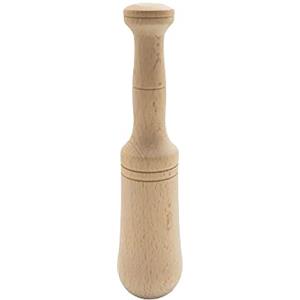 Fackelmann - Mortaio a mano in legno di faggio per tritare e schiacciare aglio, spezie, colore naturale, Ø 4 x 20 cm, 1 pezzo