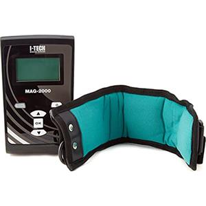I TECH MAG 2000 Dispositivo per Magnetoterapia, 2 Canali, 35 Programmi, Fascia Elastica a 3 Solenoidi, Borsa per il Trasporto, Alimentatore e Manuale
