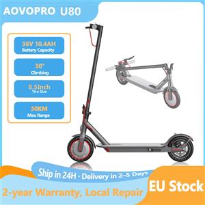 AOVOPRO TUYAS Scooter elettrico 36V 10.5AH Batteria di grande capacità 35KM Gamma 31KM/H con luci di svolta Smart APP Kick EScooter