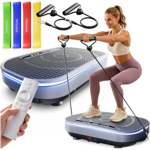 DAHAIY - pedana vibrante dimagrante per il fitness, pedana vibrante per il relax, attrezzi palestra casa, fitness, allenamento total body, 120 livelli di intensità per l'allenamento a casa