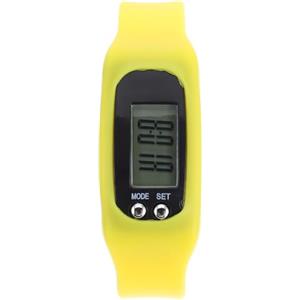 TOMETURE Contapassi Braccialetto in Silicone Giallo, Contapassi Elettronico da Polso