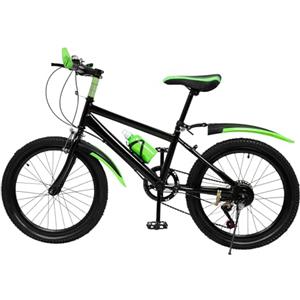 hongward Mountain bike da 20 pollici, per bambini e bambine, 7 marce, con parafango, bottiglia d'acqua, campana, portata 75 kg, da 6 a 13 anni