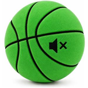 Qnbonrich Silent - Pallone da basket per interni, misura 7, 24 cm, in schiuma Airless da 24 cm, per allenamento in camera, leggero e silenzioso