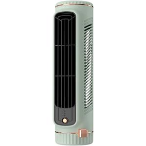 Generico Ventilatore a Torre senza Pale 2-in-1 - Raffrescatore Verticale Orizzontale a 3 Velocità | Circolatore d'Aria Portatile Ricaricabile USB | Mini Ventilatore da Tavolo Personale per Casa Ufficio Studio
