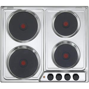 Delonghi Piano cottura elettrico 4 zone L 58 cm FFI 46 ER DE'LONGHI argento