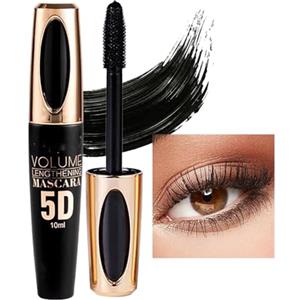 MockTota Mascara nero da 10 ml, impermeabile, volume per ciglia folte, mascara nero a lunga durata con estensione e definizione, vegano, resistente alle sbavature, per uso quotidiano, ufficio e feste