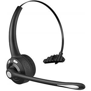 ShinePick Cuffie Bluetooth senza fili con microfono, cuffie on-ear con cancellazione intelligente del rumore, per camion, PC, ufficio, Skype, call center