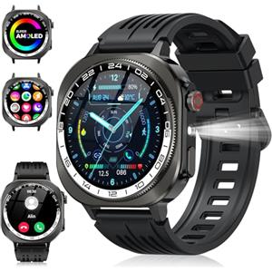 Soudorv 2026 Smartwatch Uomo, Nuovo 1,43'' Orologio Intelligente Fitness con Chiamate Bluetooth,Militari Smart Watch Tracker 130+ Modalità Sportive per Cardiofrequenzimetro,SpO2, Smart Watch per Android iOS
