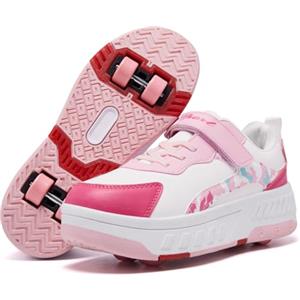 YINGCSM Scarpe con Rotelle Scarpe Pattini Bambino Bambina Scarpe con Rotelle 4 Rotelle a Scomparsa Scarpe Sportive