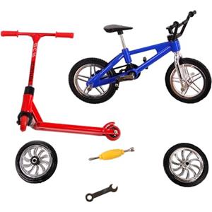 TROTTIFUN - Bicicletta e monopattino da dito - 031486 - Metallo - Bicicletta e monopattino - Dito - Giocattolo per bambini - Compleanno - Regalo - Giocattolo a rotelle - A partire dai 3 anni