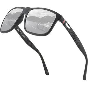 Perfectmiaoxuan Occhiali da Sole Polarizzati Uomo Donna, Occhiali Vintage Eleganti Montatura Classica, Lenti Pilota HD, Golf Guida Pesca Occhiali da Viaggio Sport all'Aria Aperta Moda Occhiali da Sole
