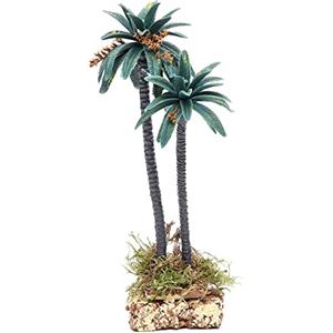 Holyart Muschio, licheni, piante, pavimentazioni: Palma doppia con fiori h. reale 21 cm in pvc