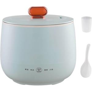 Generic Cuociriso Piccolo 1.8L/3L Mini Cuociriso Elettrico con Rivestimento Ceramico Antiaderente, 4 Funzioni Multicooker per Riso, Zuppa, Porridge - Ideale per 1-2 Persone, Studenti o Coppie