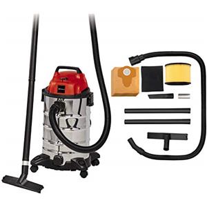 Einhell 2342188 Bidone Aspiratutto Tc-Vc 1930 S, 30 L, 1500 W & 2351170 Sacchetti Per Aspiratutto in Carta, 5 Pezzi, 30 L, Beige