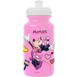 Tataway Borraccia rosa per bambine in plastica Disney Minnie Mouse da 380 ml con chiusura antigoccia e banda antiscivolo