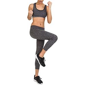 Sveltek - Reggiseno e Leggings da Donna, Donna, L035, Grigio di Cina, FR : Taille Unique (Taille Fabricant : S/M)