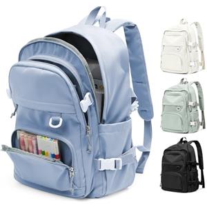 pectodox Zaino Scuola Superiore Media Ragazzo, Zaino Impermeabile Multitasche Donna Università, Zainetto Uomo Porta PC 14 Pollici Leggero, Zaini da viaggio Backpack,Blu