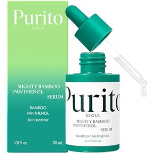 PURITO Mighty Bamboo Siero alla Pantenolo, Siero Illuminante, Riparazione della Barriera Idratante, per Tutti i Tipi di Pelle, Assorbimento Rapido, Idratazione Profonda, Pelle di Vetro, Vegano e