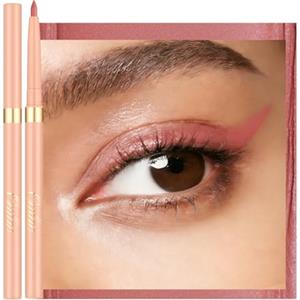 OULAC Matita Occhi Waterproof, Eyeliner e Lip Liner Corallo Mat Girevole, Colore Intenso, Dura 12 Ore +, Texture Liscia e Cremosa, Non Trasferibile, Vegan (L04) Sunlit Peach