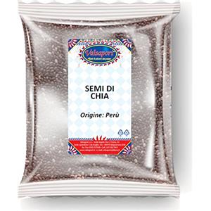 Valsapori Semi di Chia (Busta da 100g) - Semini 100% Naturali per Insalate Yogurt Smoothie Budini Porridge e Prodotti da Forno Qualità Premium Senza Additivi Zuccheri o Conservanti (Semi di Chia)