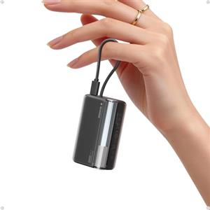 Shargeek sharge 45W Schnelllade Powerbank 10000mAh, Kompakte USB-C Powerbank mit integriertem Kabel, PD 3.0 & QC 3.0, Dual-Ausgang für iPhone 17/16/15, iPad & mehr
