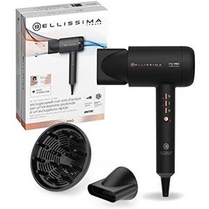 Bellissima Imetec Hydra Sonic Asciugacapelli, Motore Digitale, Ionizzatore a Doppia Azione, 3 Velocità, 3 Temperature Compatto, Leggero, 3 Accessori Aggancio Magnetico, Custodia da Viaggio