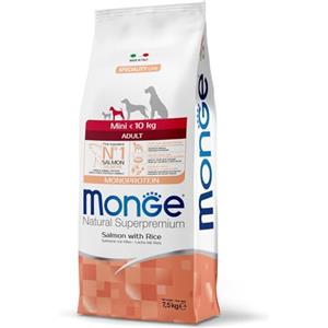 Monge Natural Superpremium Cane Mini Salmone Alimenti Cane Secco 7,5kg