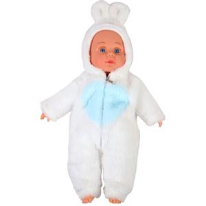 CLEMENT CLEMENTINE - Bambolotto in Pigiama Coniglio - Giocattolo per Bambini - 056333 - Blu - Bambola - Neonato - Manichino - Coccolare - Gioco di Imitazione - Regalo - 40 cm - A Partire da 12 Mesi