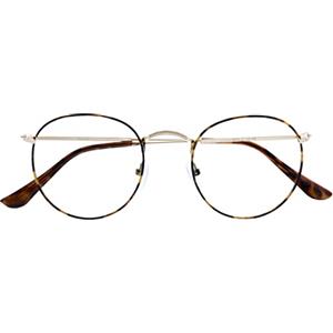 OPULIZE Sol B94 - Occhiali con blocco della luce blu, stile retrò, riducono i riflessi, anti-mal di testa, migliorano il sonno, per giocare al computer, per uomo e donna, Marrone tartarugato, +2.50
