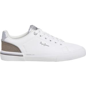 Pepe Jeans Kenton Campus W, Sneak Donna, Bianco, 37 EU