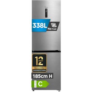 Midea 338 L Frigorifero Combinato, Total No Frost, MERB345MGC46EU
