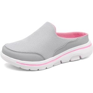 SMajong Zoccoli e Sabot Uomo Donna Comode Traspiranti Pantofole da Casa Leggero Antiscivolo Scarpe da Spiaggia Ciabatte all'aperto,Grigio Rosa,Taglia:42 EU