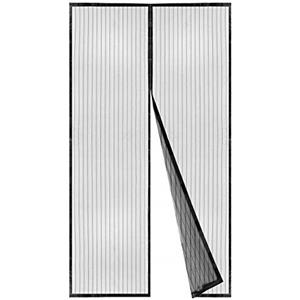 BricoShopping® Zanzariera Magnetica Tenda Zanzariera REGOLABILE con MAGNETE CONTINUO calamita interna Per Balcone E Porta Finestra Fissaggio Rapido Su Finestre Balconi In Legno Alluminio (105 Nero)